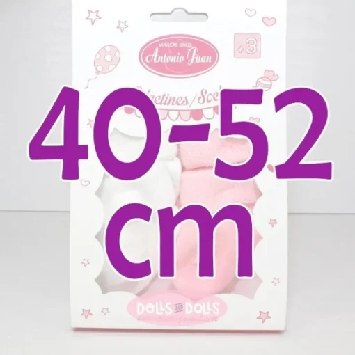 Accessoires pour poupée Antonio Juan 40-52 cm - Chaussettes blanches et roses