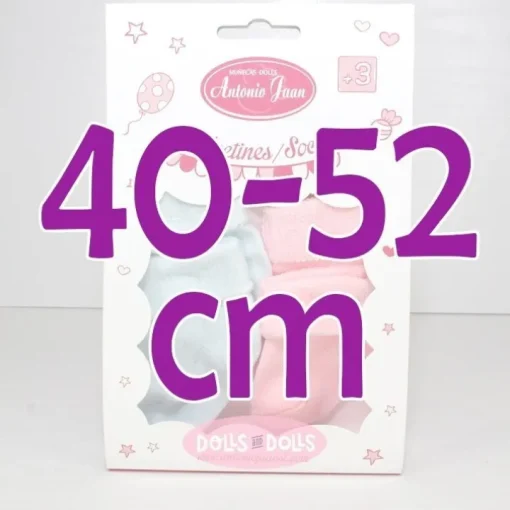 Accessoires pour poupée Antonio Juan 40-52 cm - Chaussettes bleues et roses