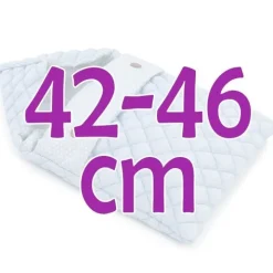 Compléments pour poupée Así 42 à 46 cm - Grand sac de couchage bleu avec étoiles blanches