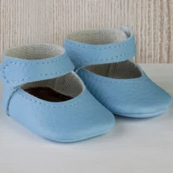 Compléments pour poupée Así 43 à 46 cm - Chaussons bleu clair pour poupées María, Pablo, Leo, Real Reborn et Série limitée