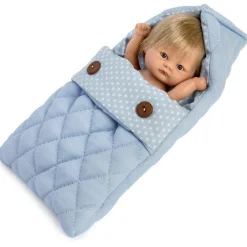 Compléments pour poupée Así 20 cm - Petit sac de couchage bleu avec étoiles blanches