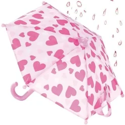 Compléments pour poupée Götz 45-50 cm - Parapluie avec coeurs