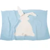 Compléments pour poupées Llorens 42 cm - Couverture petit lapin bleu clair