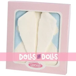 Compléments pour poupées Llorens 42 cm - Couverture petit lapin bleu clair