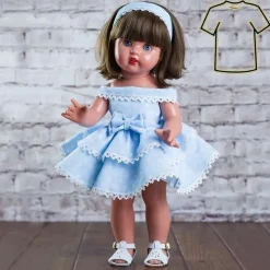 Ensemble pour poupée Mariquita Pérez 50 cm - Robe bleue à volants