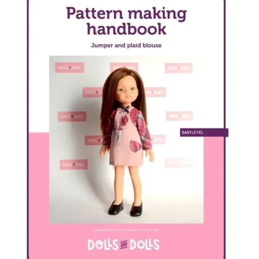 Patron téléchargeable Dolls And Dolls pour poupées Las Amigas - Pull avec chemisier à carreaux