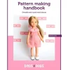 Patron téléchargeable Dolls And Dolls pour poupées Las Amigas - Salopette avec chemisier col rond