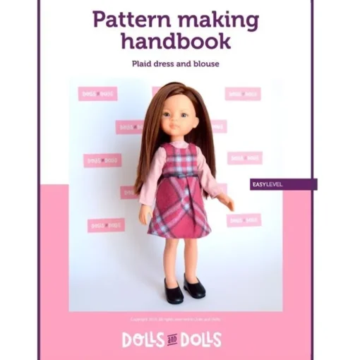 Patron téléchargeable Dolls And Dolls pour poupées Las Amigas - Robe à carreaux avec chemisier