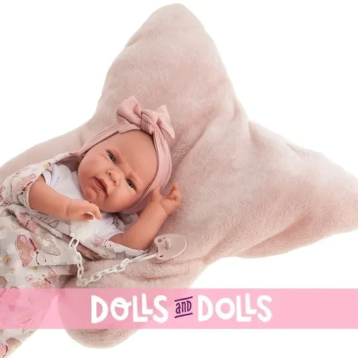 Poupée Antonio Juan 40 cm - Born Lea avec coussin papillon