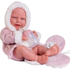 Poupée Antonio Juan 42 cm - Nouveau-né Carla avec une serviette pour bébé