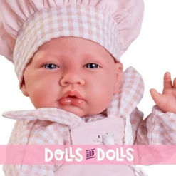 Poupée Antonio Juan 42 cm - Nouveau-né chef en tablier pour vous !