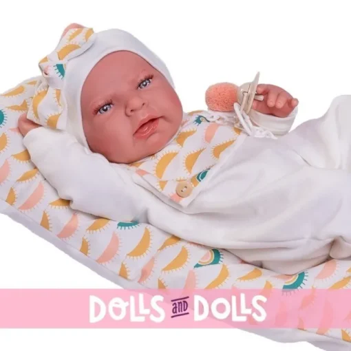 Poupée Antonio Juan 42 cm - Nouveau-né Léa avec coussin soleil
