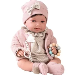 Poupée Antonio Juan 42 cm - Poids Spécial - Poussette Pipa nouveau-né avec attache-tétine