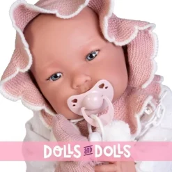 Poupée Antonio Juan 52 cm - "Mi primer Reborn" Alejandra avec un sac à goûter