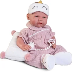 Poupée Antonio Juan 42 cm - Sweet Reborn Lea en pyjama et masque