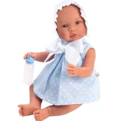 Poupée Así 46 cm - Leo avec une robe bleu clair avec des étoiles blanches