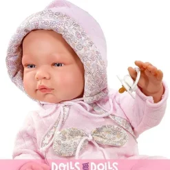 Poupée Así 43 cm - María avec combinaison de neige rose