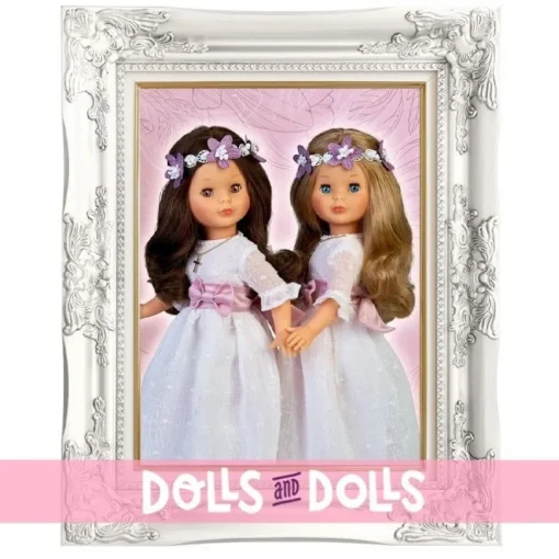 Poupée de collection Nancy 41 cm - Blonde communion avec une couronne de fleurs