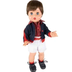 Poupée Juanín Pérez 50 cm - Avec un pantalon blanc et une veste marine