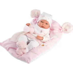 Poupée Llorens 40 cm - Nica nouveau-né avec coussin rose