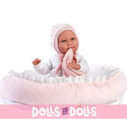 Poupée Llorens 40 cm - Nouveau-né Mimi crybaby avec berceau