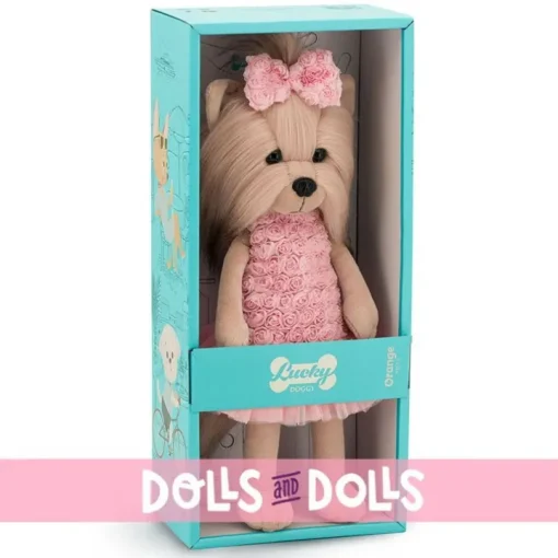 Poupée Lucky Doggy 37 cm - Lucky Yoyo - Mélange de roses