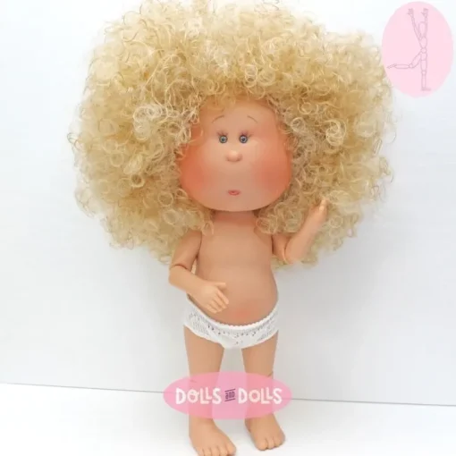 Poupée Nines d'Onil 30 cm - Mia ARTICULÉE - Mia aux cheveux blonds bouclés - Sans vêtements