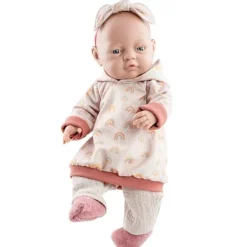 Poupée Paola Reina 45 cm - Bebita avec une tenue arc-en-ciel