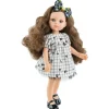Poupée Paola Reina 32 cm - Las Amigas - Ana Belén dans une robe noire à fleurs avec un nœud