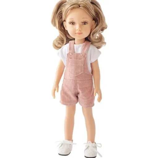 Poupée Reina del Norte 32 cm - Elina en combinaison de denim rose