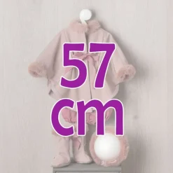 Tenue de poupée Así 57 cm - Ensemble de cape rose pour poupée Pepa