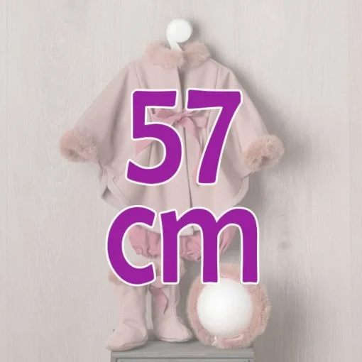 Tenue de poupée Así 57 cm - Ensemble de cape rose pour poupée Pepa