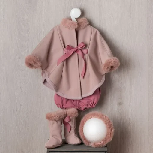 Tenue de poupée Así 57 cm - Ensemble de cape rose pour poupée Pepa