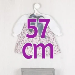 Tenue de poupée Así 57 cm - Robe avec jupe à fleurs rouges et chemise blanche pour poupée Pepa