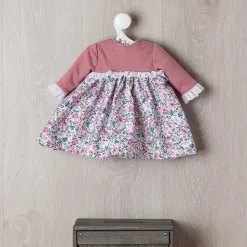 Tenue de poupée Así 57 cm - Robe à fleurs rose avec devant en tricot pour poupée Pepa