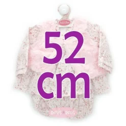 Tenue pour poupée Antonio Juan 52 cm - Collection Mi Primer Reborn - Robe fleurie avec gilet rose