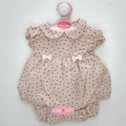 Tenue pour poupée Antonio Juan 40-42 cm - Robe rose à pois noirs