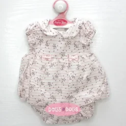 Tenue pour poupée Antonio Juan 40-42 cm - Robe fleurs mauves et rayures roses