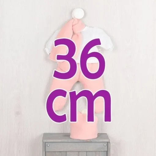 Tenue pour poupée Así 36 cm - Legging saumon avec chemise en plumetis beige pour poupée Alex