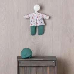 Tenue pour poupée Así 20 cm - Chemise escargot avec guêtre et bonnet vert pour poupée Bomboncín
