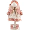 Vêtements pour poupées Llorens 40 cm - Robe fantaisie imprimée avec veste et chapeau roses